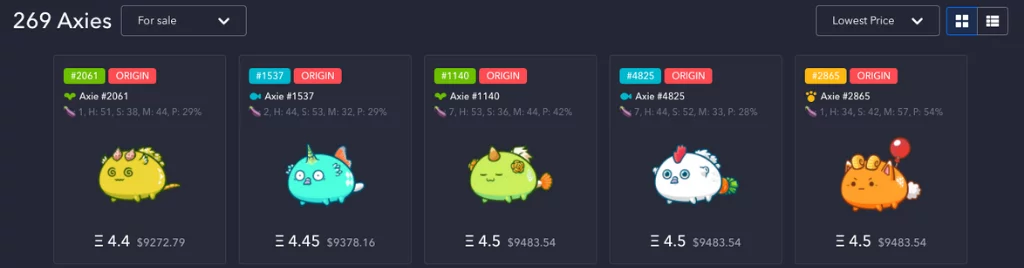 Axie Origin Floor