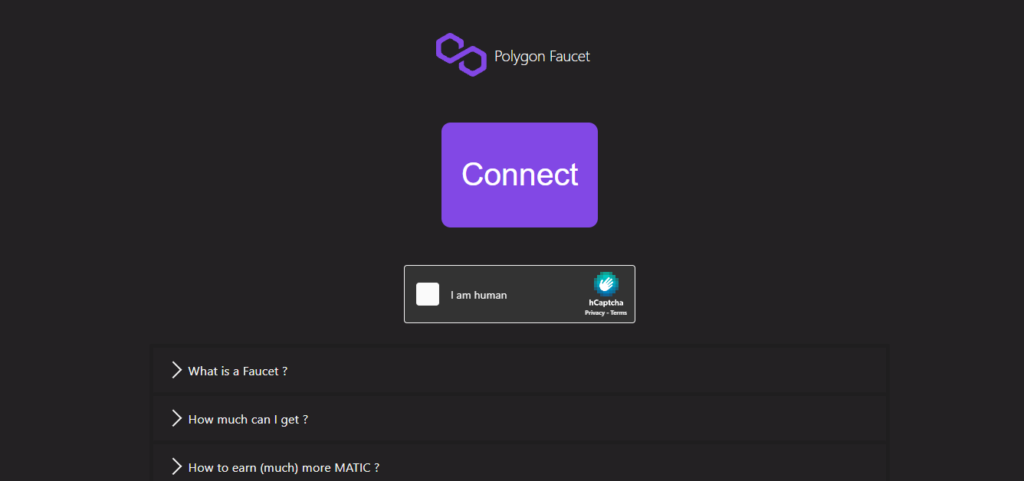 FREE MATIC tokens from Polygon Faucet