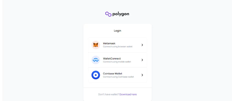Choose MetaMask on Polygon