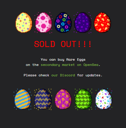 Eggs Sold Out