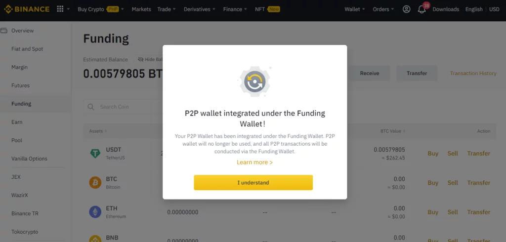 P2P Binance Notification