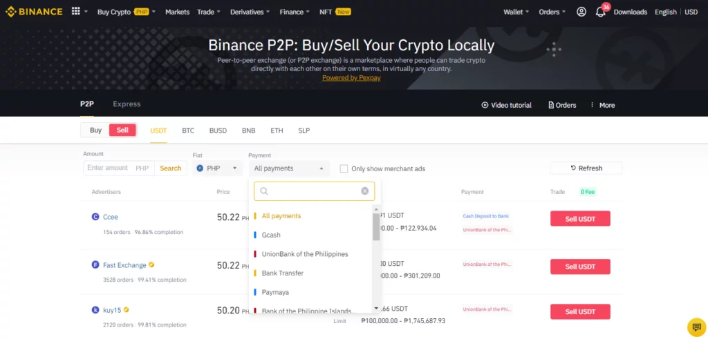 Trade USDT 