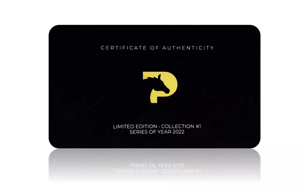 Black certificate of authenticity