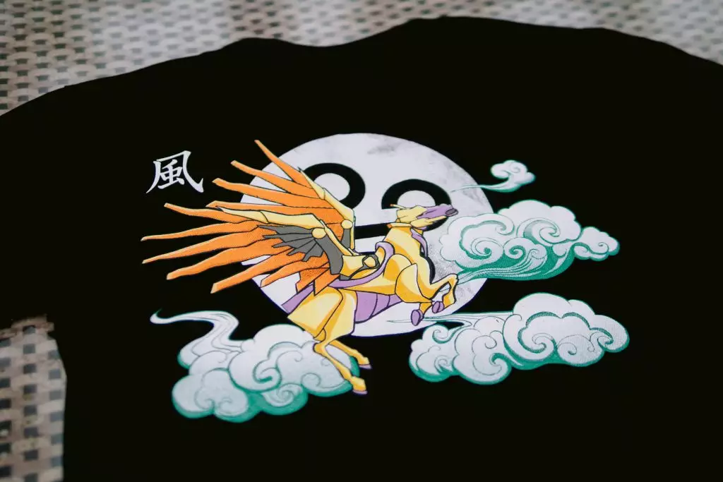 Pegaxy shirt with Zan Japanese back design