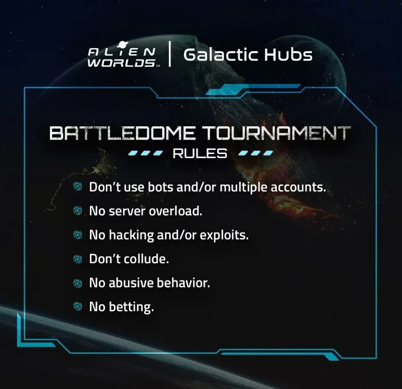 Battledome tournament rules