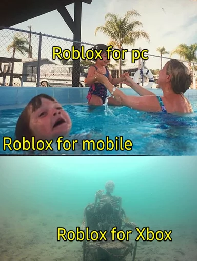 Roblox for Xbox deep underwater with no signs of life.