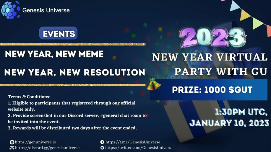 Genesis Universe 2023 New Year Virtual Party