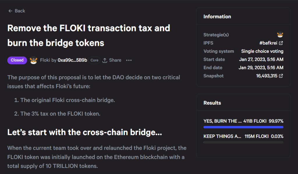Floki DAO Slashes Transaction Tax to Historic Low of 0.3%! Floki DAO Slashes Transaction Tax to Historic Low of 0.3%!