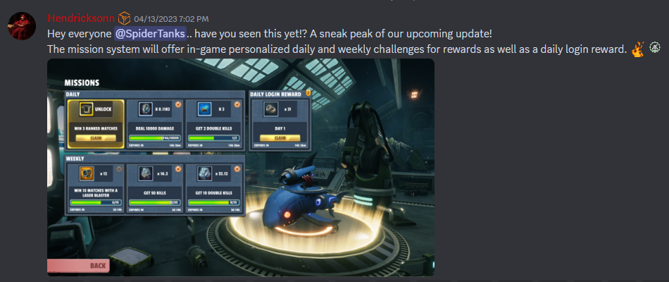 Spider Tanks Unveils Exciting Sneak Peek of Upcoming Updates!